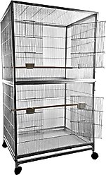 A&E Cage Company Extra Large Flight Bird Cage, Platinum