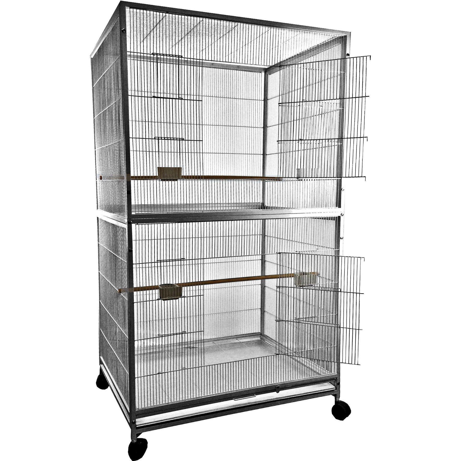 A&E Cage Company Extra Large Flight Bird Cage, Platinum