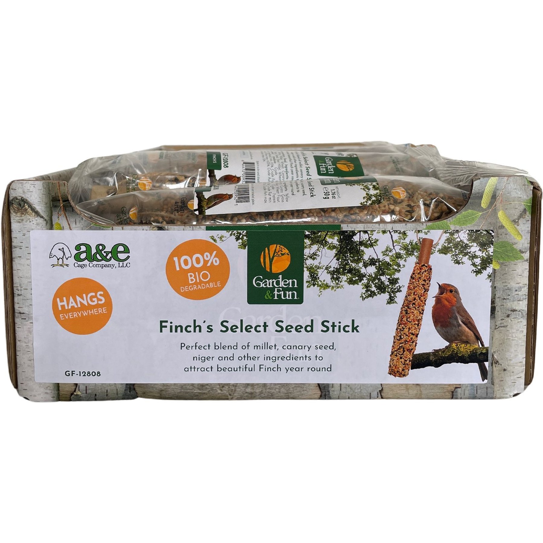 A&E Cage Company Finch's Select Seed Stick Wild Bird Treats, 0.11-lb box, 20 count
