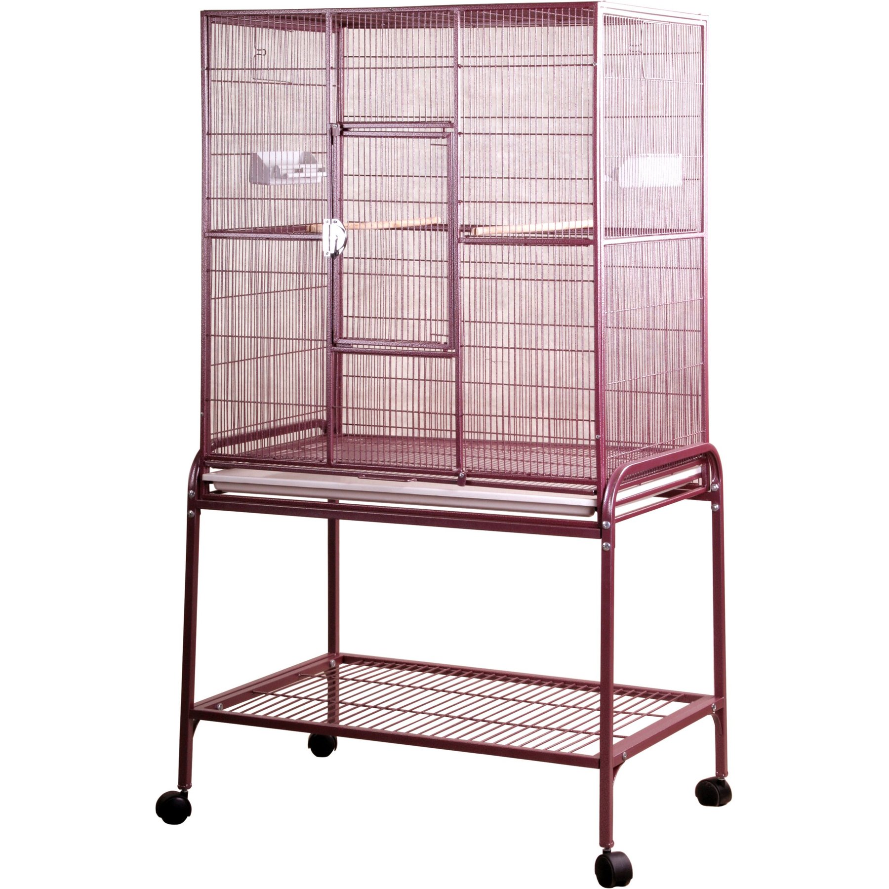 A&E Cage Company Flight Bird Cage & Stand, Burgundy