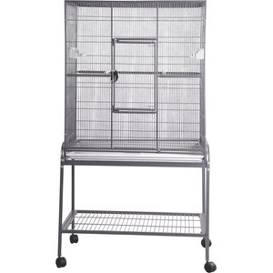 A&E Cage Company Flight Bird Cage & Stand, Platinum