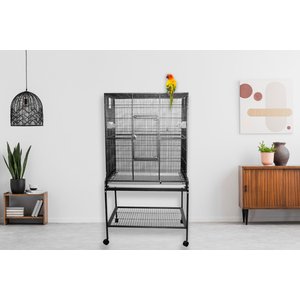 A&E Cage Company Flight Bird Cage & Stand, Platinum
