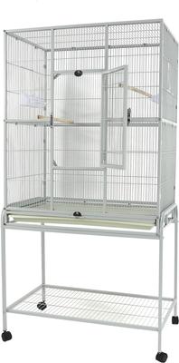 Show full view: A&E Cage Company Flight Cage & Stand, 31 x 20-inches, Platinum slide 3 of 10