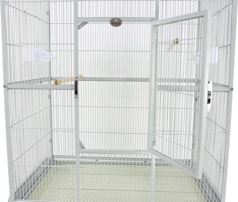 Show full view: A&E Cage Company Flight Cage & Stand, 31 x 20-inches, Platinum slide 4 of 10