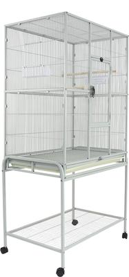 Show full view: A&E Cage Company Flight Cage & Stand, 31 x 20-inches, Platinum slide 2 of 10