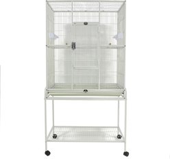A&E Cage Company Flight Cage & Stand, 31 x 20-inches, White
