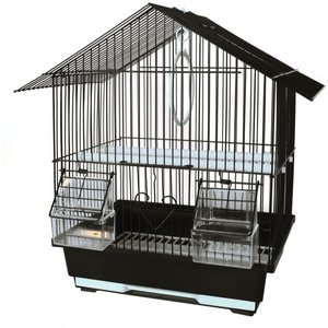A&E Cage Company House Top Bird Cage, Black
