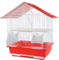 A&E Cage Company House Top Bird Cage, Red