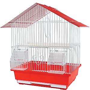 A&E Cage Company House Top Bird Cage, Red