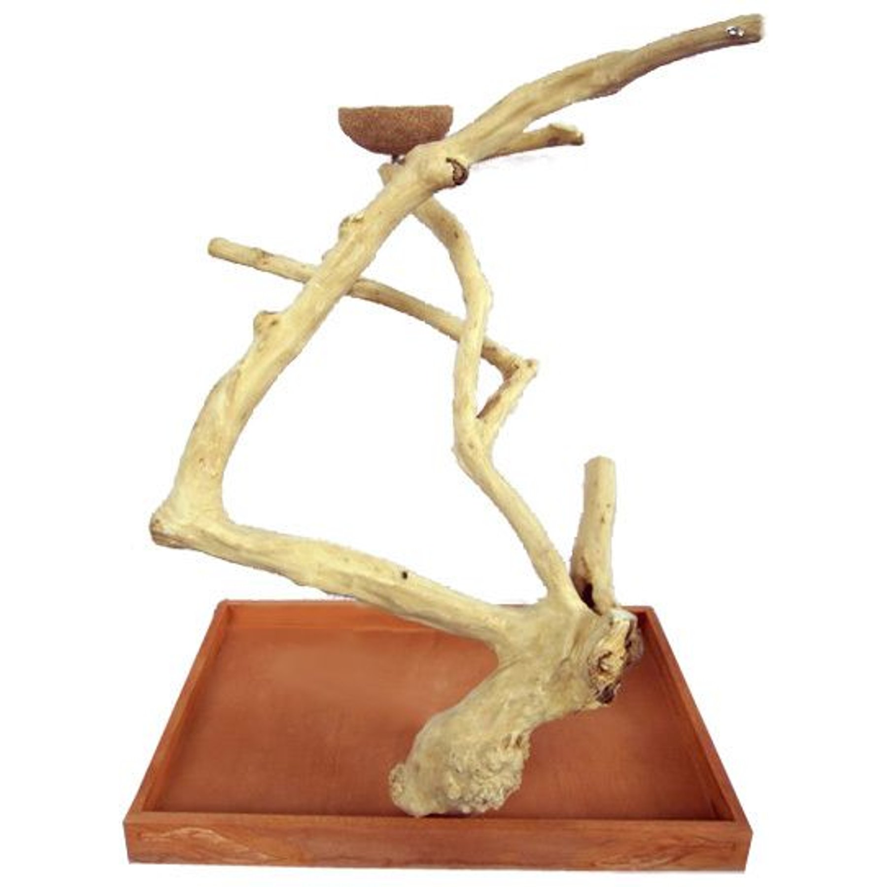 A&E Cage Company Java Table Top Bird Stand, Tan, Medium