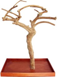 A&E Cage Company Java Wood Tree Box Bird Stand, Tan, Medium