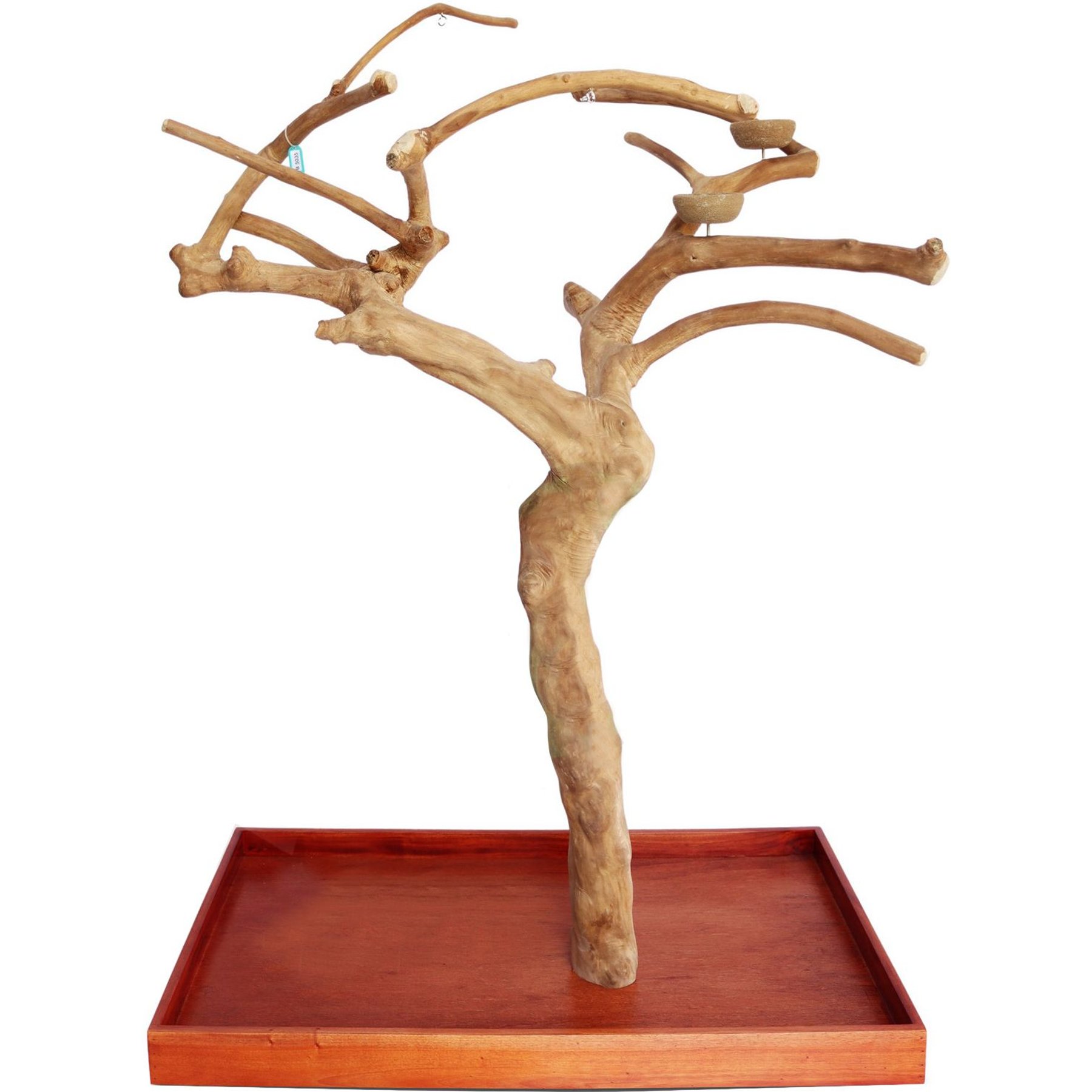 A&E Cage Company Java Wood Tree Box Bird Stand, Tan, Medium