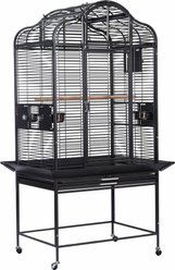 A&E Cage Company Majestic Series Bird Cage, Black, Medium: 32 x 23 x 68-in