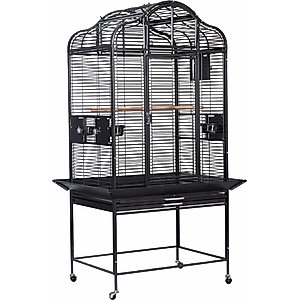 A&E Cage Company Majestic Series Bird Cage, Black, Medium: 32 x 23 x 68-in