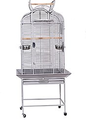 A&E Cage Company Majestic Series Bird Cage, Platinum, Small: 24 x 22 x 61.4-in