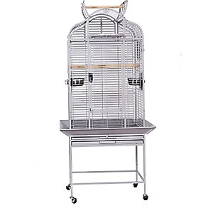 A&E Cage Company Majestic Series Bird Cage, Platinum, Small: 24 x 22 x 61.4-in