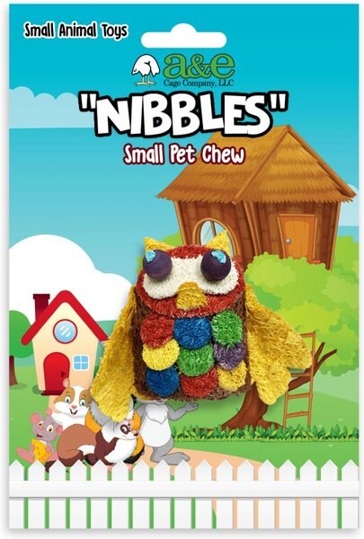 A&E Cage Company Nibbles Owl Hoo Small Pet Toy