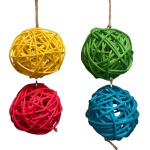 A&E Cage Company Nibbles Vine Ball on String Small Pet Toy