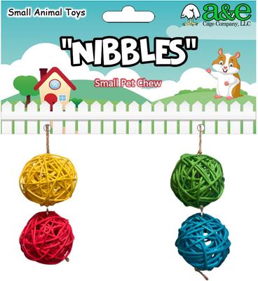 Show full view: A&E Cage Company Nibbles Vine Ball on String Small Pet Toy slide 2 of 2