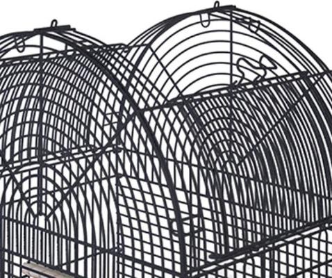 Show full view: A&E Cage Company Open Top Dome Bird Cage & Removable Stand, Black slide 3 of 10