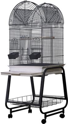 Show full view: A&E Cage Company Open Top Dome Bird Cage & Removable Stand, Black slide 8 of 10