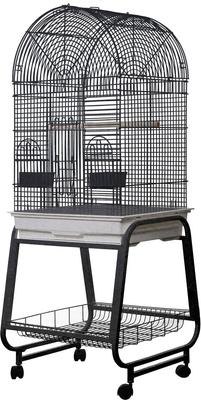 Show full view: A&E Cage Company Open Top Dome Bird Cage & Removable Stand, Black slide 7 of 10