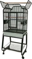 A&E Cage Company Open Victorian Top & Plastic Base, Platinum