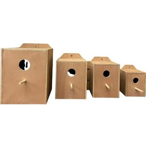 A&E Cage Company Parakeet Nest Box, 7 x 6.88 x 8.5-in