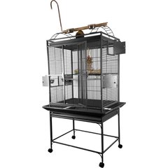 A&E Cage Company Play Top Bird Cage, Black, Medium