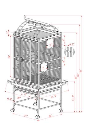 Show full view: A&E Cage Company Play Top Bird Cage, Black, Small slide 2 of 4