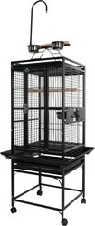 A&E Cage Company Play Top Bird Cage, Black, X-Small