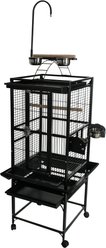 A&E Cage Company Play Top Bird Cage, Black, X-Small slide 2 of 5