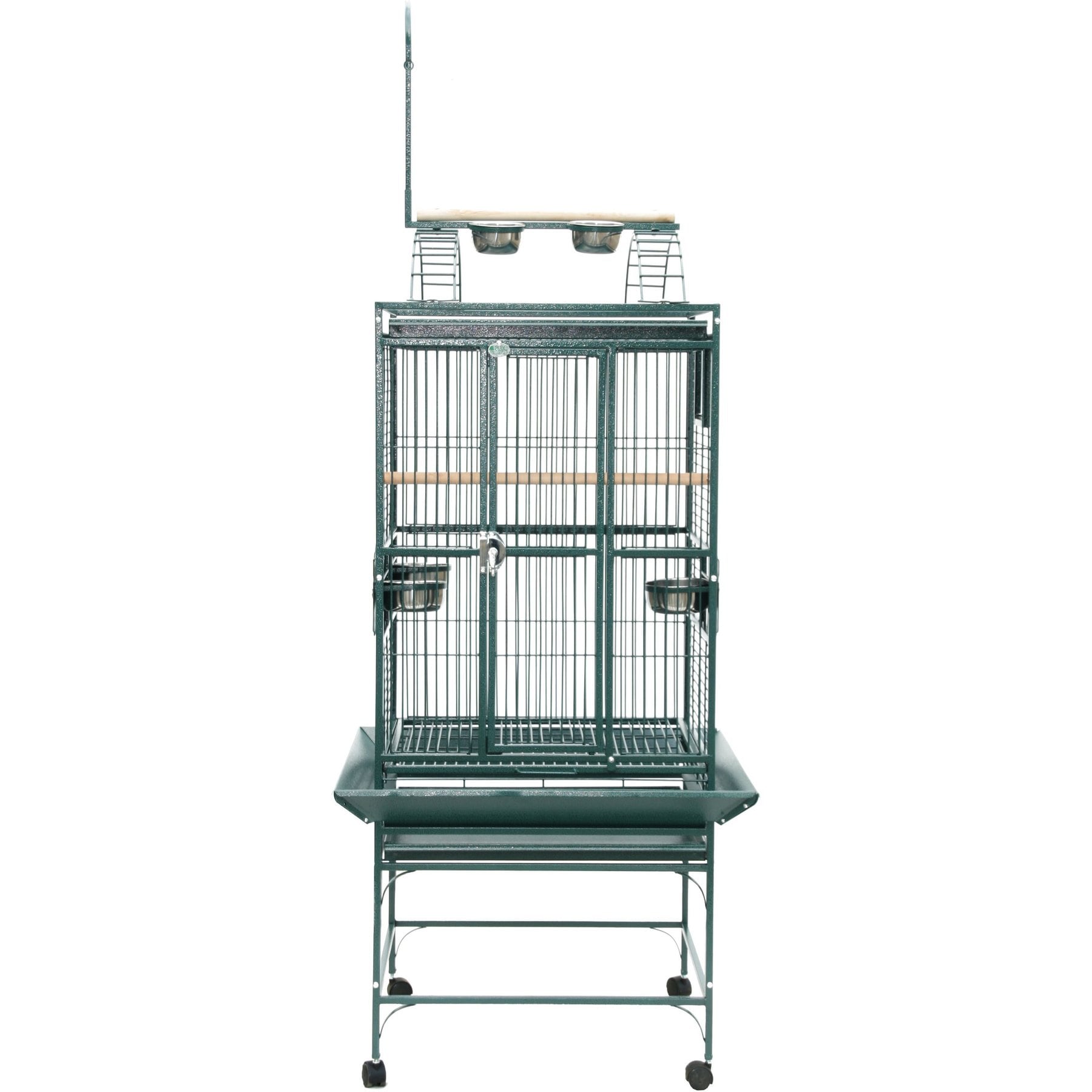 A&E Cage Company Play Top Bird Cage, Green, Small