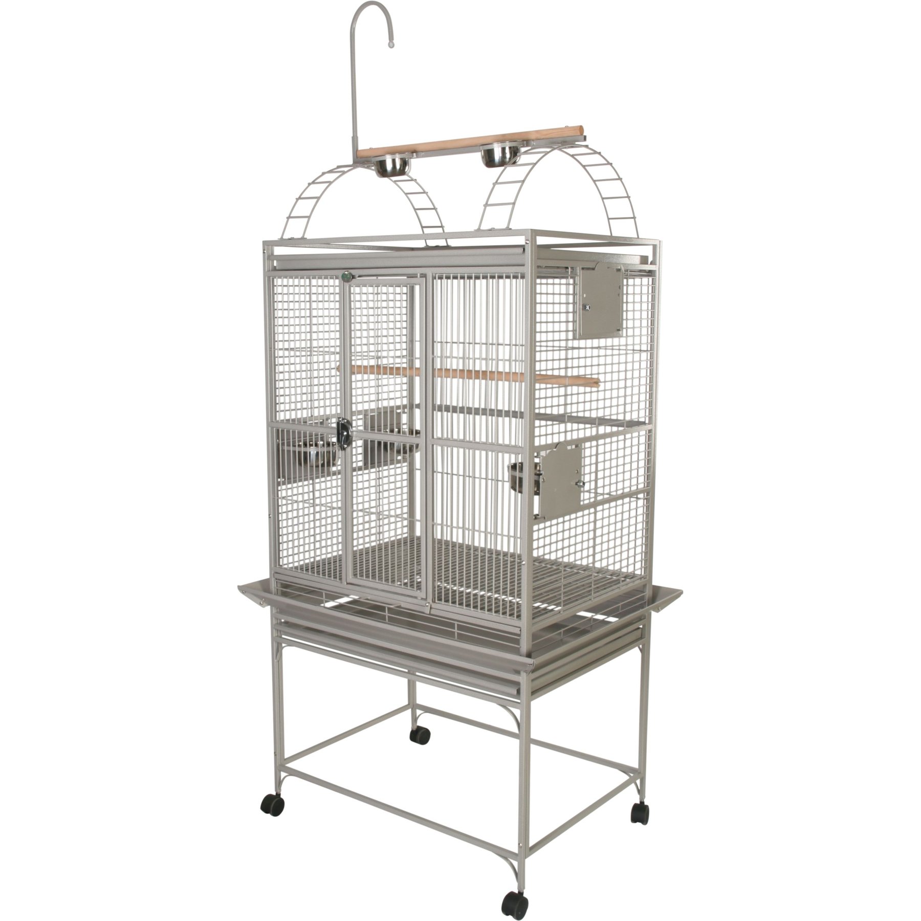 A&E Cage Company Play Top Bird Cage, Platinum, Medium
