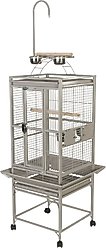 A&E Cage Company Play Top Bird Cage, Platinum, X-Small