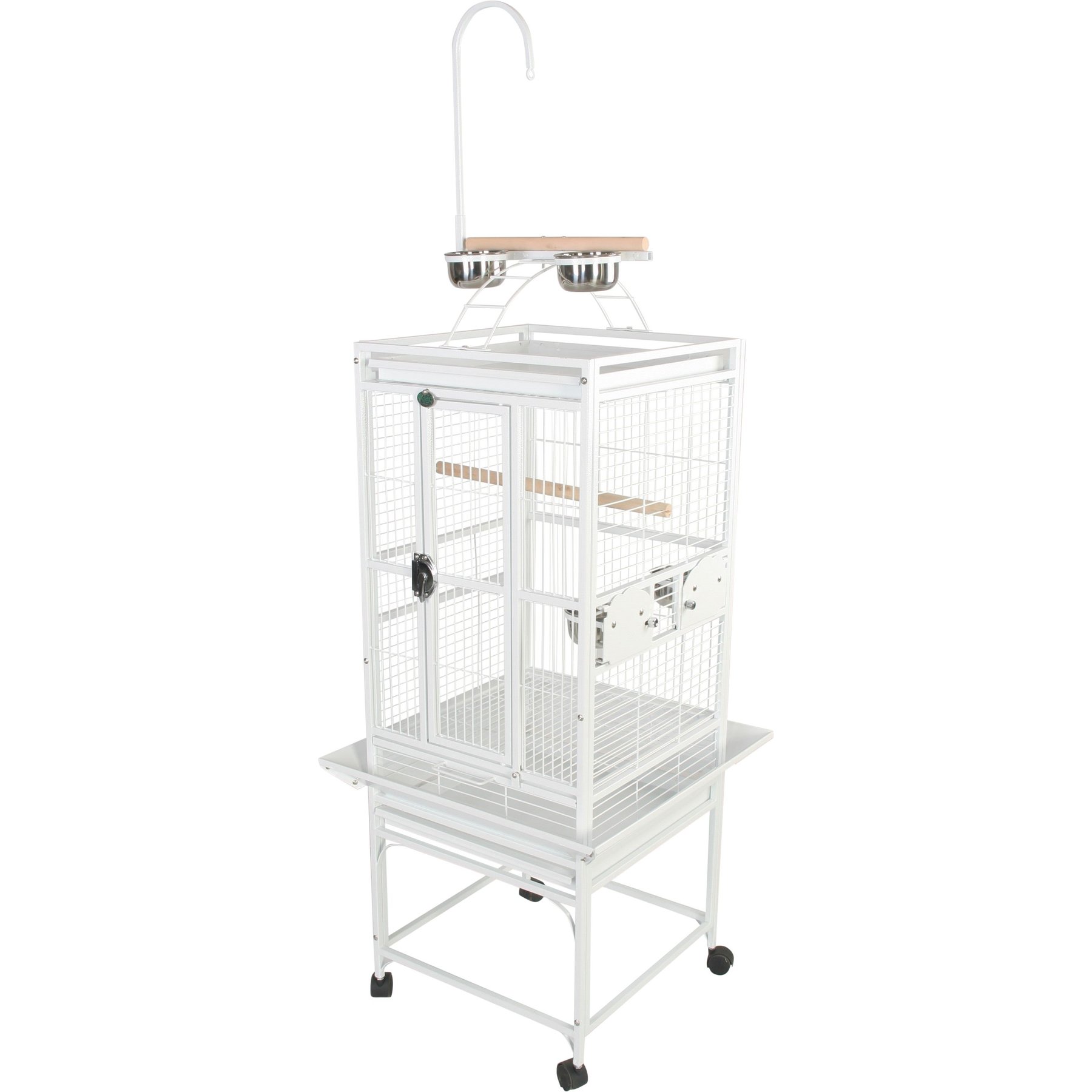 A&E Cage Company Play Top Bird Cage, White, X-Small