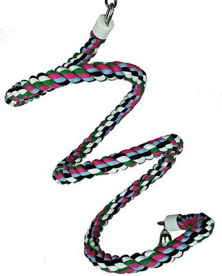Show full view: A&E Cage Company Rainbow Cotton Rope Boing Bird Toy slide 2 of 5