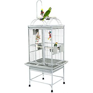 A&E Cage Company Stainless Steel Play Top Bird Cage, 24 x 22 x 64-in