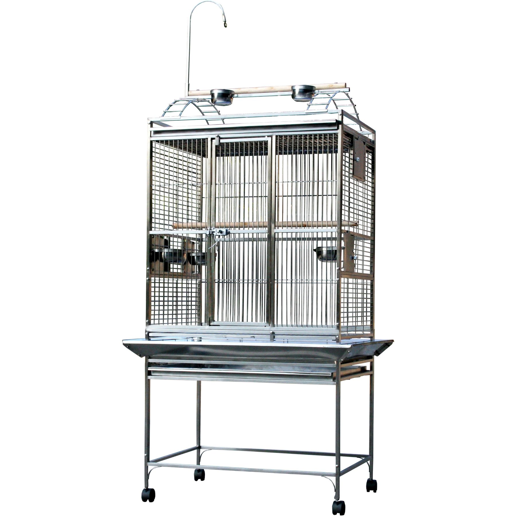 A&E Cage Company Stainless Steel Play Top Bird Cage, 32 x 23 x 70-in