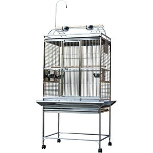 A&E Cage Company Stainless Steel Play Top Bird Cage, 32 x 23 x 70-in