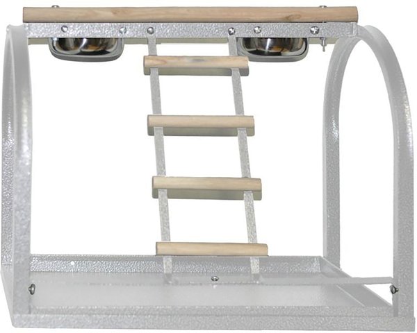 A&E Cage Company Table Bird Stand with Ladders & Cups
