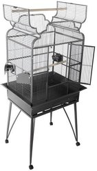 A&E Cage Company Victorian Open Top Bird Cage, Platinum, Medium