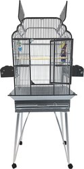 A&E Cage Company Victorian Open Top Bird Cage, Platinum, Small