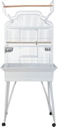 A&E Cage Company Victorian Open Top Bird Cage, White, Medium