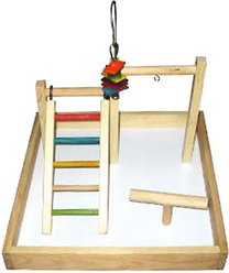 A&E Cage Company Wood Tabletop Play Station Bird Toy