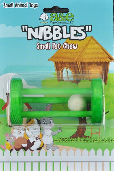 Show full view: A&E Cage Company Wooden Cylinder & Ball Chew Small Pet Toy slide 2 of 2