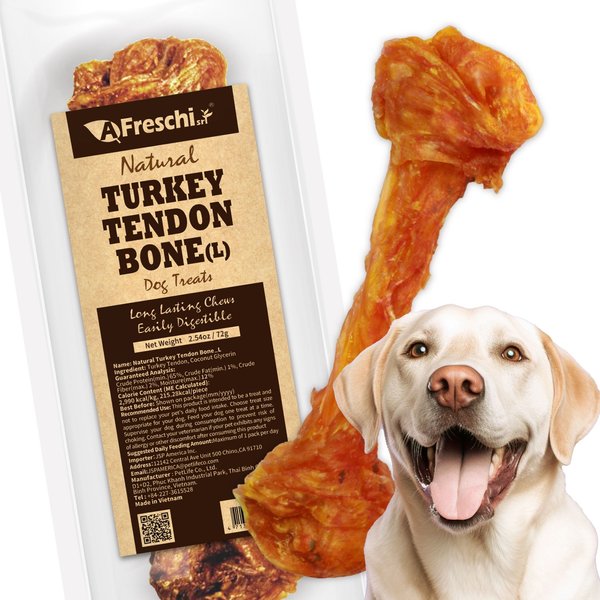AFreschi Natural Turkey Tendon Bone Natural Dog Chew Treat