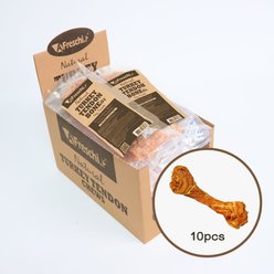 AFreschi Natural Turkey Tendon Bone Natural Dog Chew Treat, 10 count