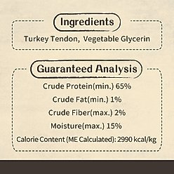 AFreschi Natural Turkey Tendon Bone Natural Dog Chew Treat, Small, 4 count slide 2 of 6