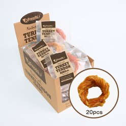 AFreschi Natural Turkey Tendon Ring Natural Dog Chew Treat, Medium, 20 count